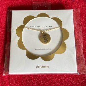 Pineapple Dream-y ENJOY THE LITTLE THINGS Necklace 14 Karat Gold Plated